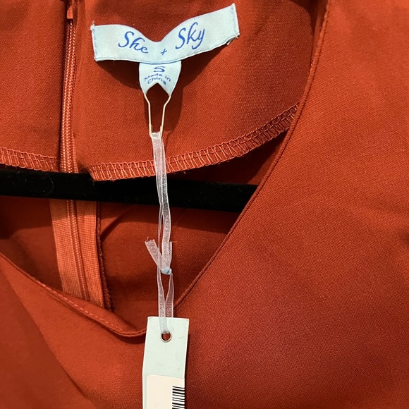 NEW❌$10❌She + Sky Women Jr. Multi-layered Pleated Ruffle Short Sleeve Dress, - Picture 5 of 5